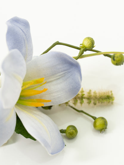 2.8" Elegant Tulips Bristlegrass Larkspur Groomsmen&