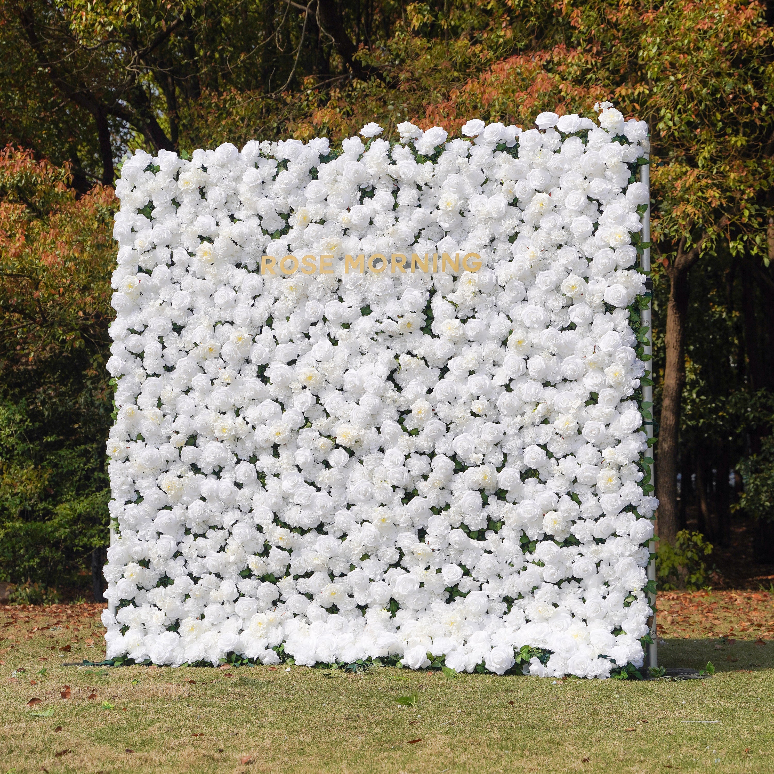 Shine： Fabric Artificial zip up curtain flower wall 8ft*8ft (SHIP TO USA ONLY) Rose Morning
