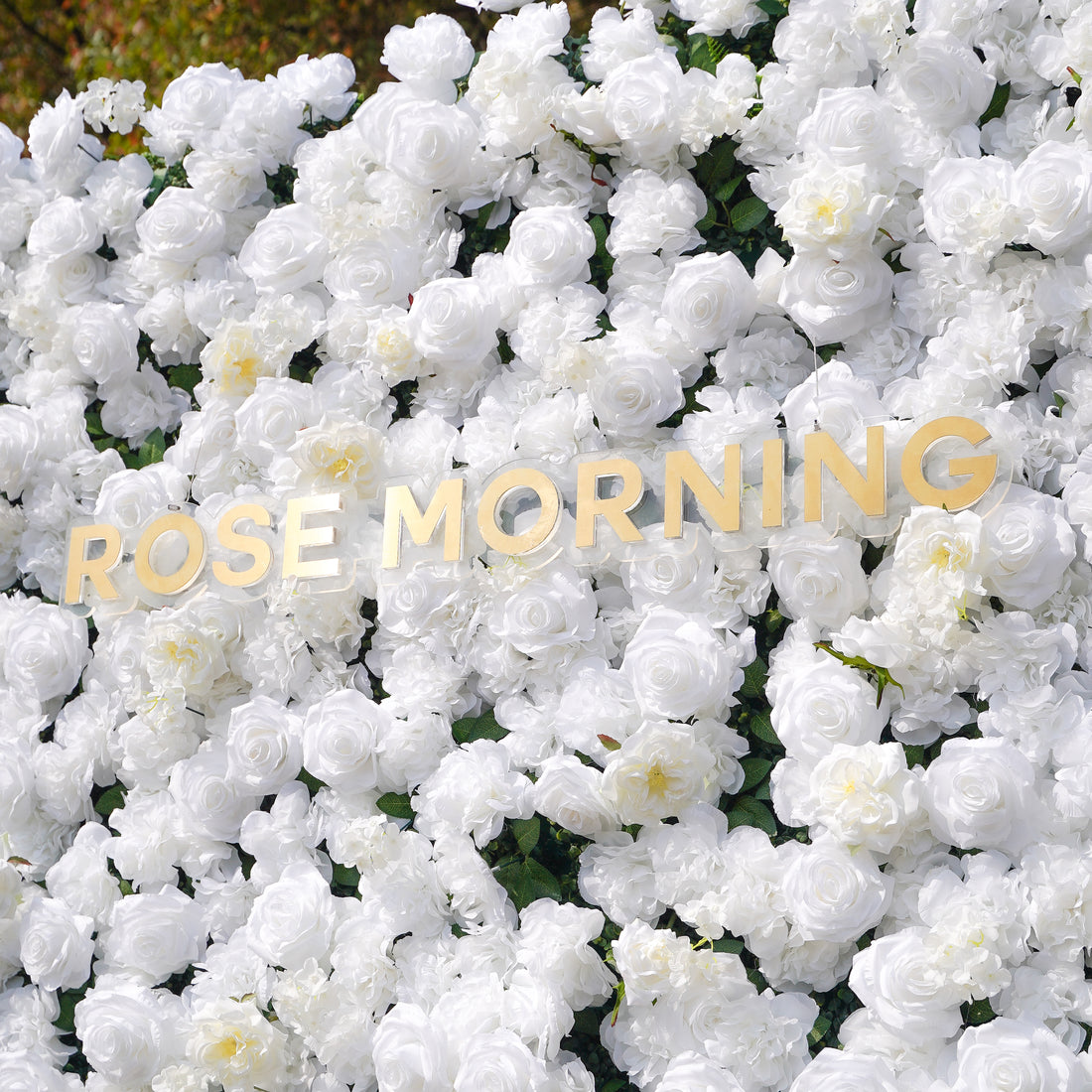 Shine: Fabric Artificial zip up curtain flower wall 8ft*8ft (SHIP TO USA ONLY) Rose Morning