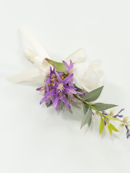 Violet Spray roses, lavender,Parvi Groomsmen&