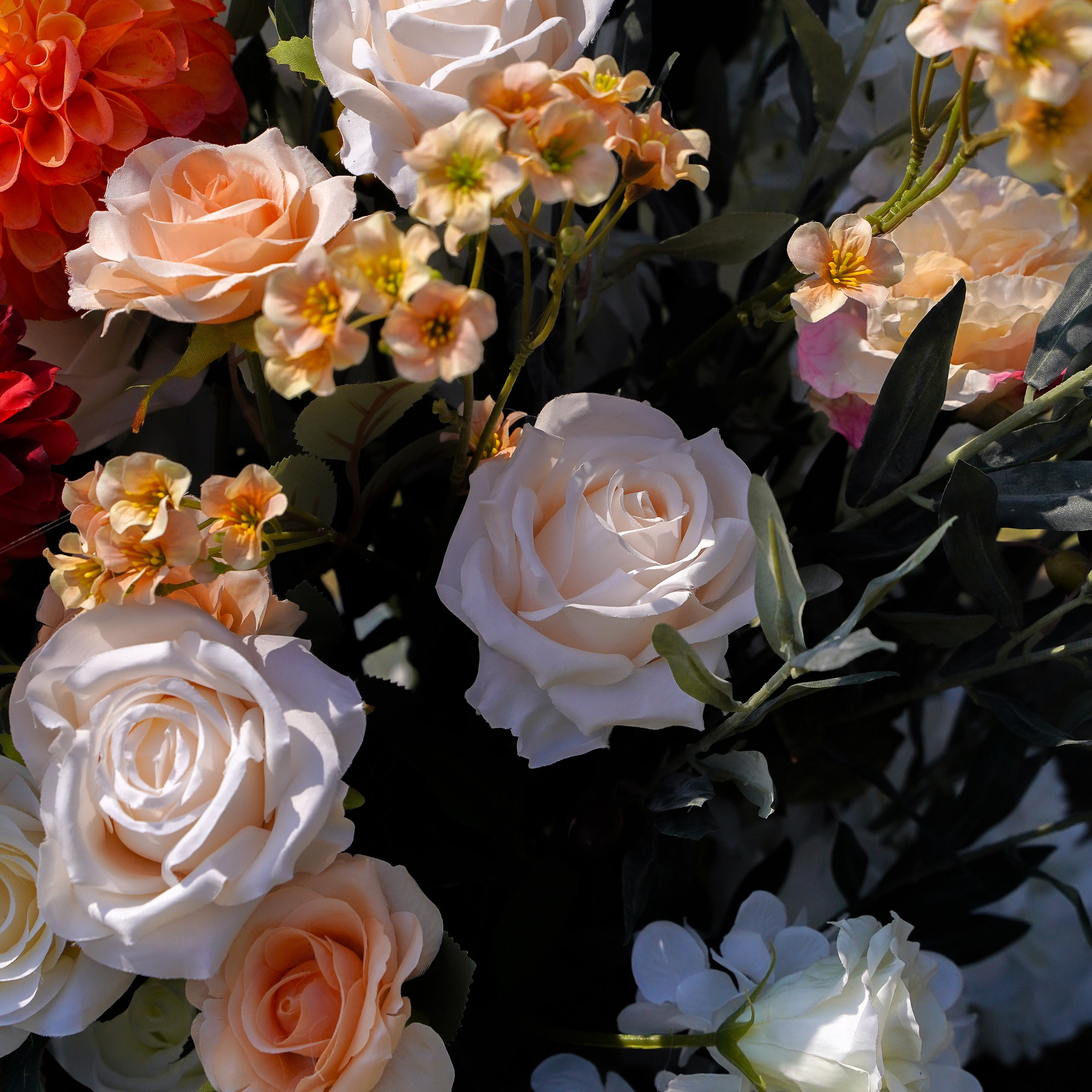 Yvonne : New Wedding Party Background Floral Arch Decoration Rose Morning