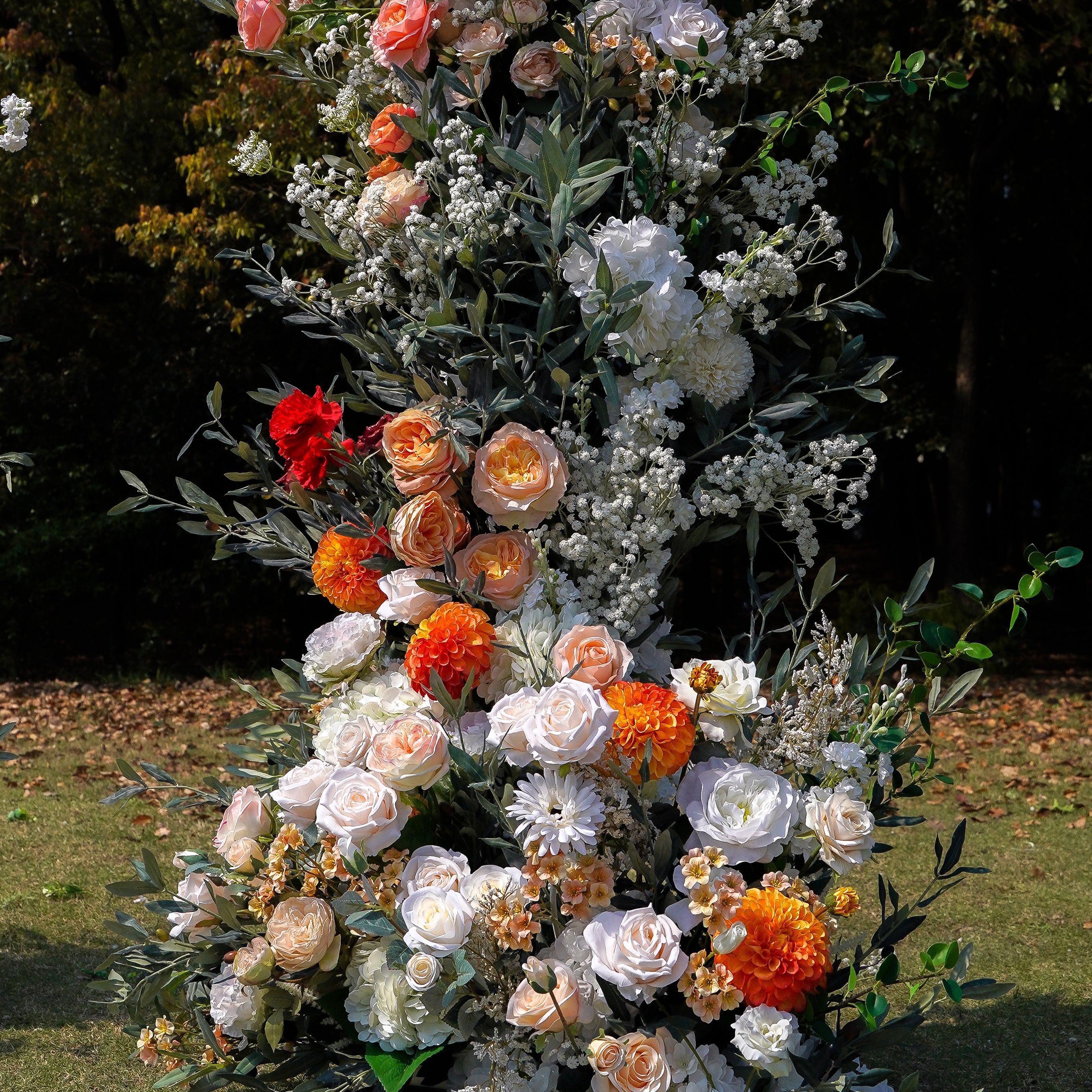 Yvonne : New Wedding Party Background Floral Arch Decoration Rose Morning