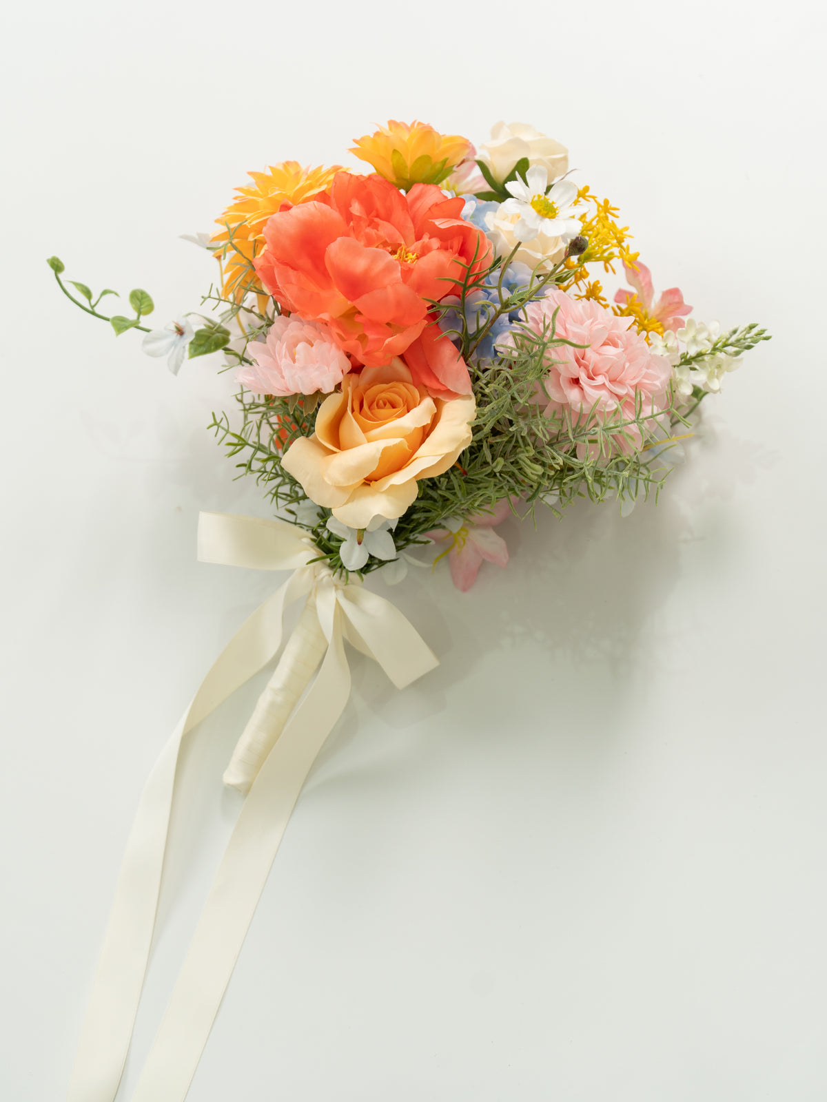 7-Inch Charming Dahlias, Daisies &amp; Coral Charm Peonies Bridesmaids&