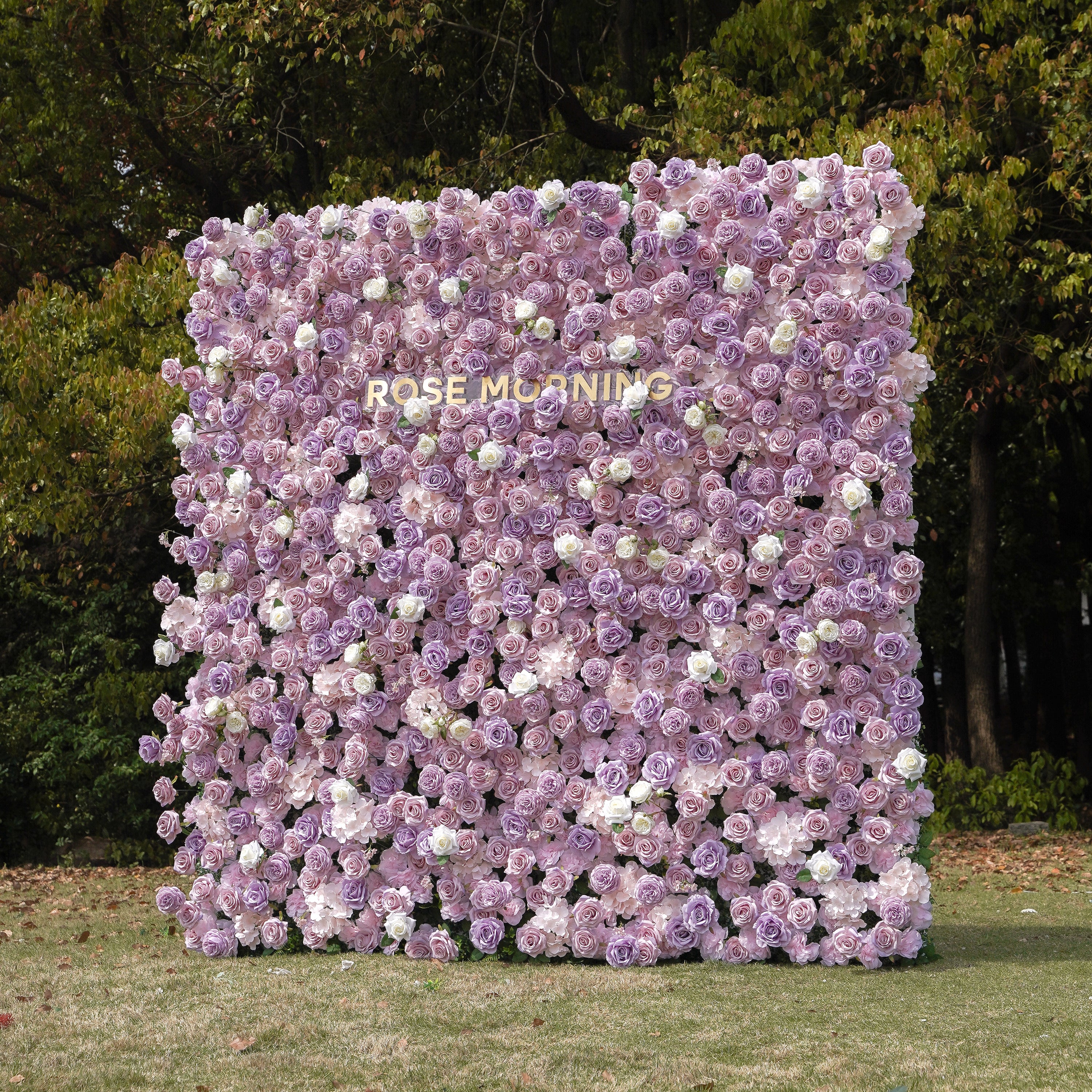 Alina：5D Fabric Artificial rolling up curtain flower wall