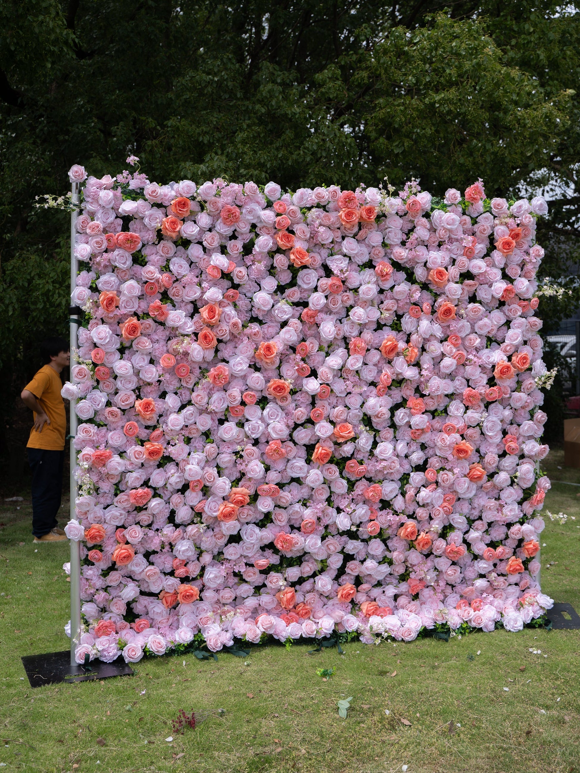 Marivelle 4D Fabric Artificial rolling up curtain flower wall