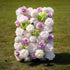 Nataly：5D Fabric Artificial rolling up curtain flower wall Rose Morning