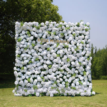 Forest：5D Fabric Artificial rolling up curtain flower wall