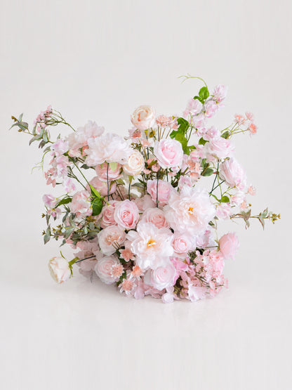 Avelisse(4 Pcs)：Pink Artificial Rose Arrangements, Wedding Aisle &amp; Table Decor Realistic Silk Flowers with Stable Base,Reusable,Ideal for Indoor Outdoor Ceremonies,Parties &amp; Table Centerpieces