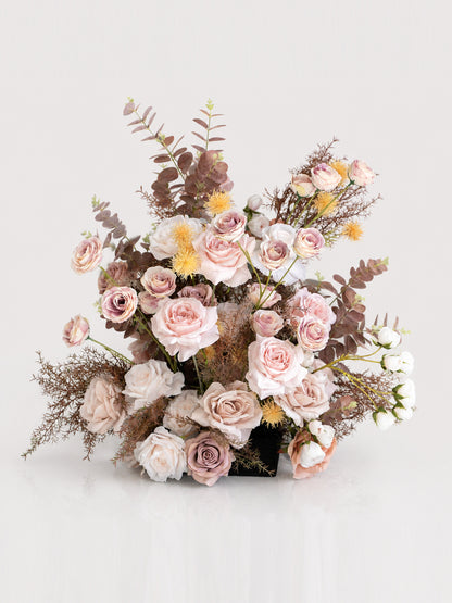 Meliora-Aisle Flower：Pink Shade Artificial Rose Arrangements, Wedding Aisle &amp; Table Decor Realistic Silk Flowers with Stable Base,Reusable,Ideal for Indoor Outdoor Ceremonies,Parties &amp; Table Centerpieces