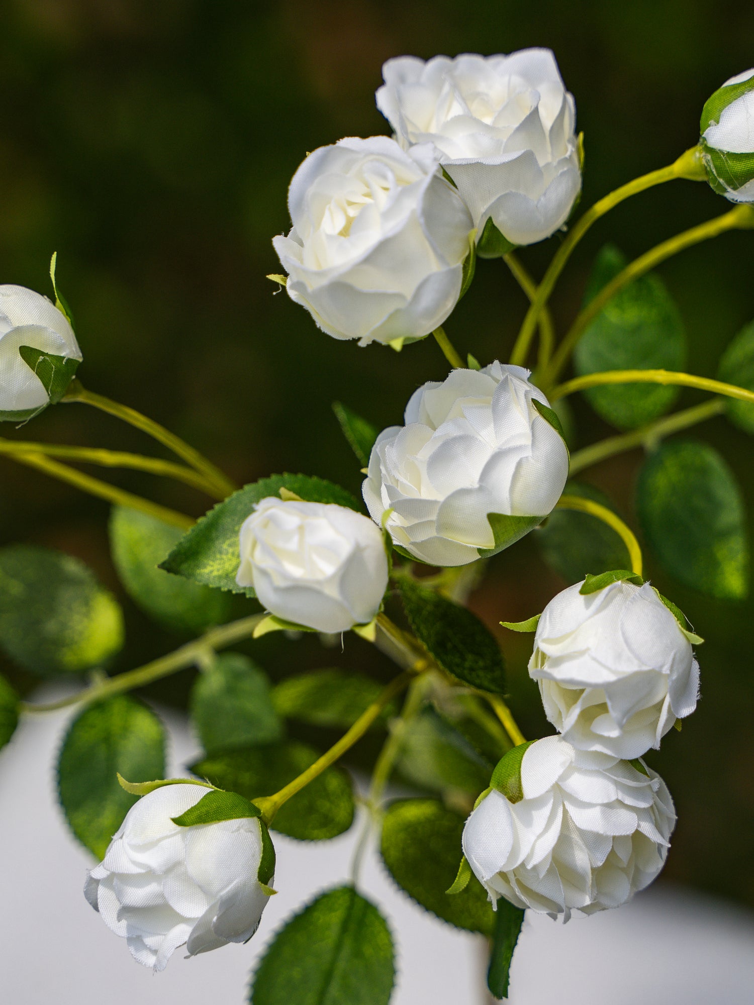 13-headed Spray Rose (White)-22&quot; Tall