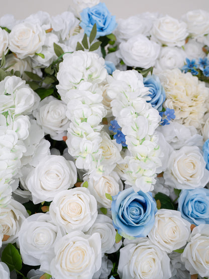 Salome: 4D Fabric Artificial Zip Up Curtain Flower Wall For Wedding and Events Decoration