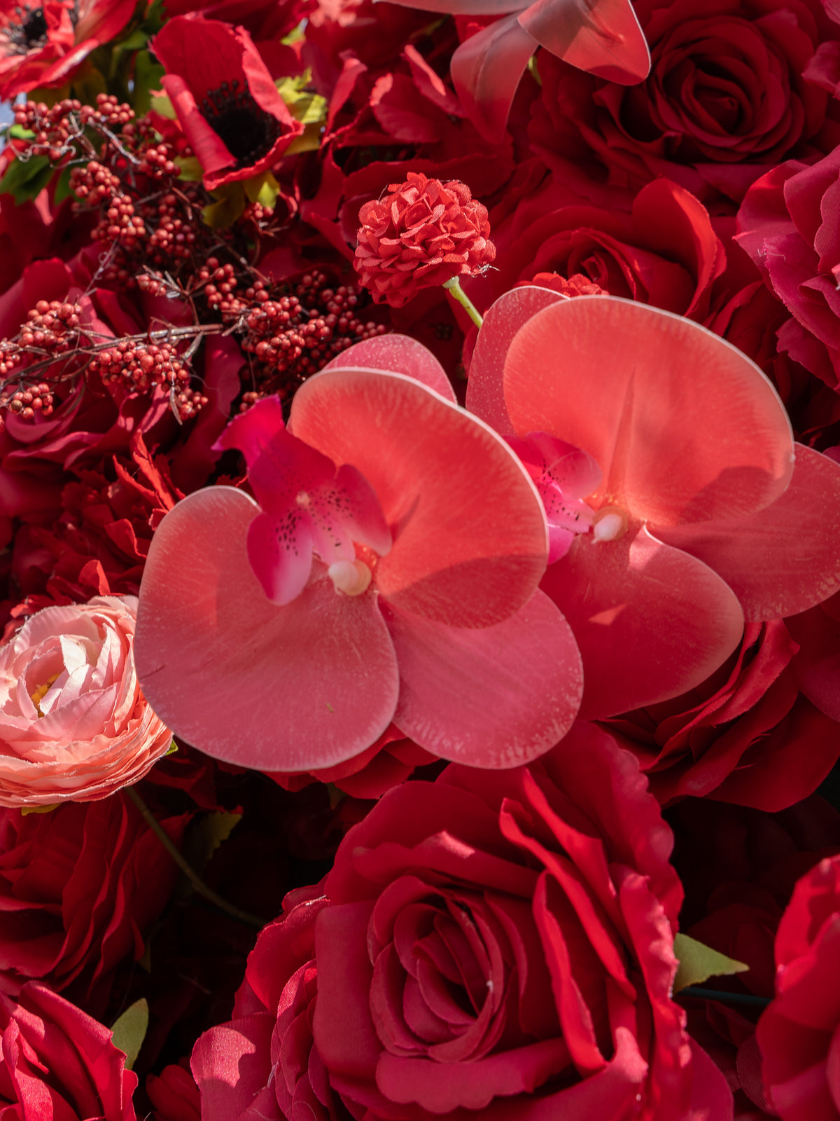 Meria: 4D Fabric Artificial Zip Up Curtain Flower Wall For Wedding and Events Decoration