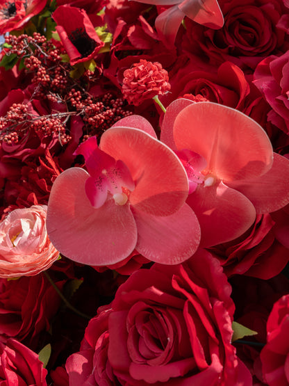 Meria: 4D Fabric Artificial Zip Up Curtain Flower Wall For Wedding and Events Decoration