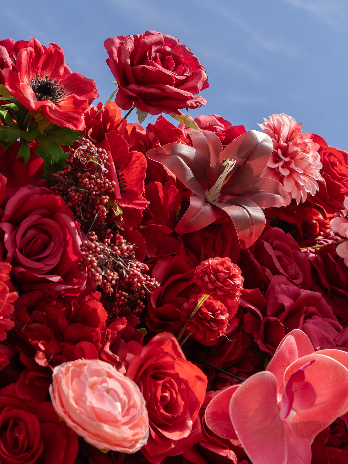 Meria: 4D Fabric Artificial Zip Up Curtain Flower Wall For Wedding and Events Decoration