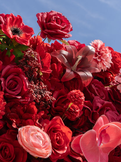 Meria: 4D Fabric Artificial Zip Up Curtain Flower Wall For Wedding and Events Decoration