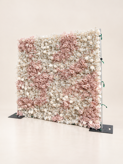 Magali: 4D Fabric Artificial Zip Up Curtain Flower Wall For Wedding and Events Decoration