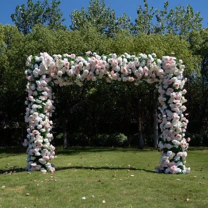 Claudia：5D Fabric Artificial rolling up curtain flower wall