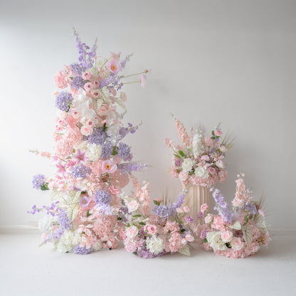 Eirene New Wedding Party Background Floral Arch Decoration Including Frame, Pillar and 3 Runners