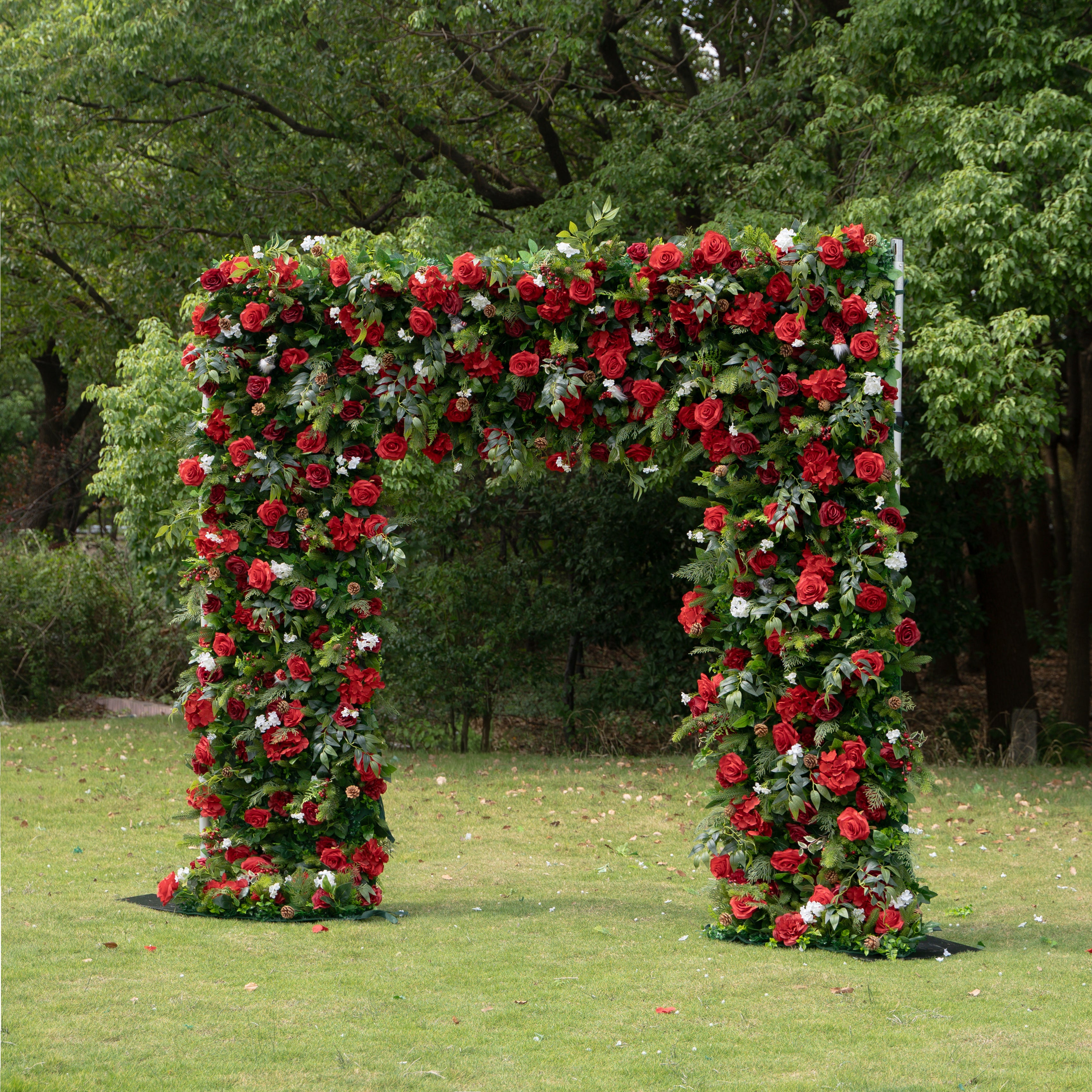 MC Arch ：Christmas Party Background Floral Arch Decoration