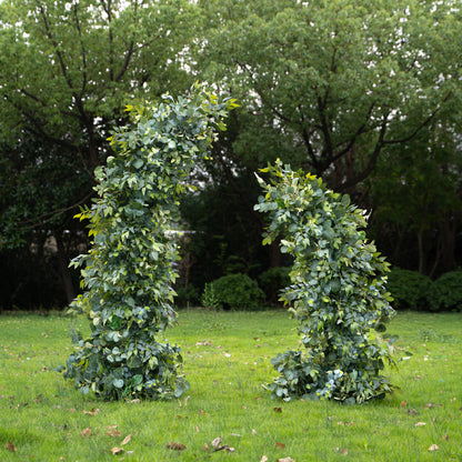 CP LA02: One Backdrop Artificial flower arch+100 Loose Flowers (Champagne)