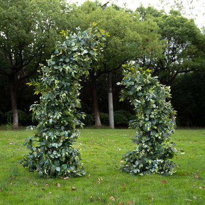 CP LA04: One Backdrop Artificial flower arch+100 Loose Flowers (Red)