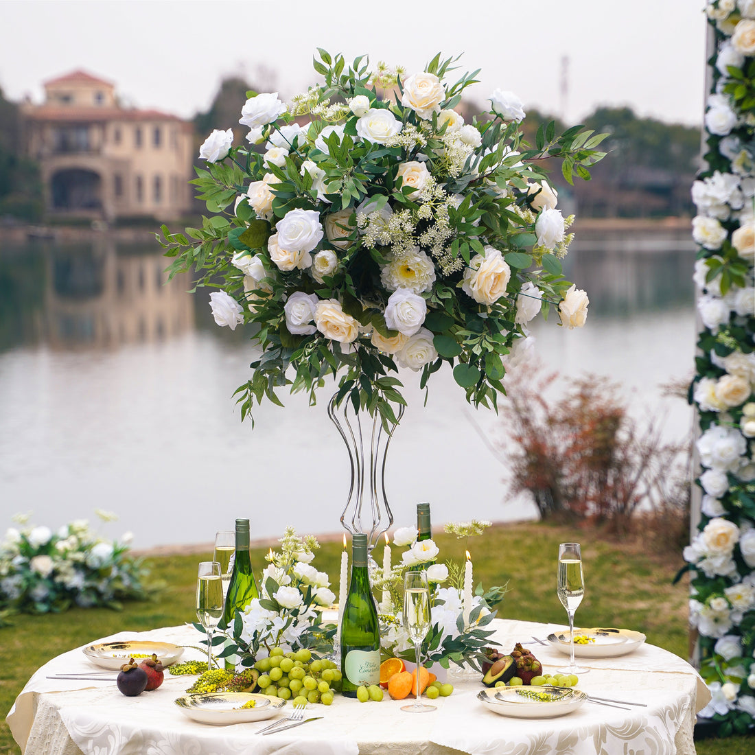 Daphne:2023 New Flower Centerpiece Bouquet Table Decoration Flower Ball R047 Rose Morning