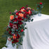 Spoil 023 New Long strip flower row trailing long table table arrangement table flower R925 Rose Morning