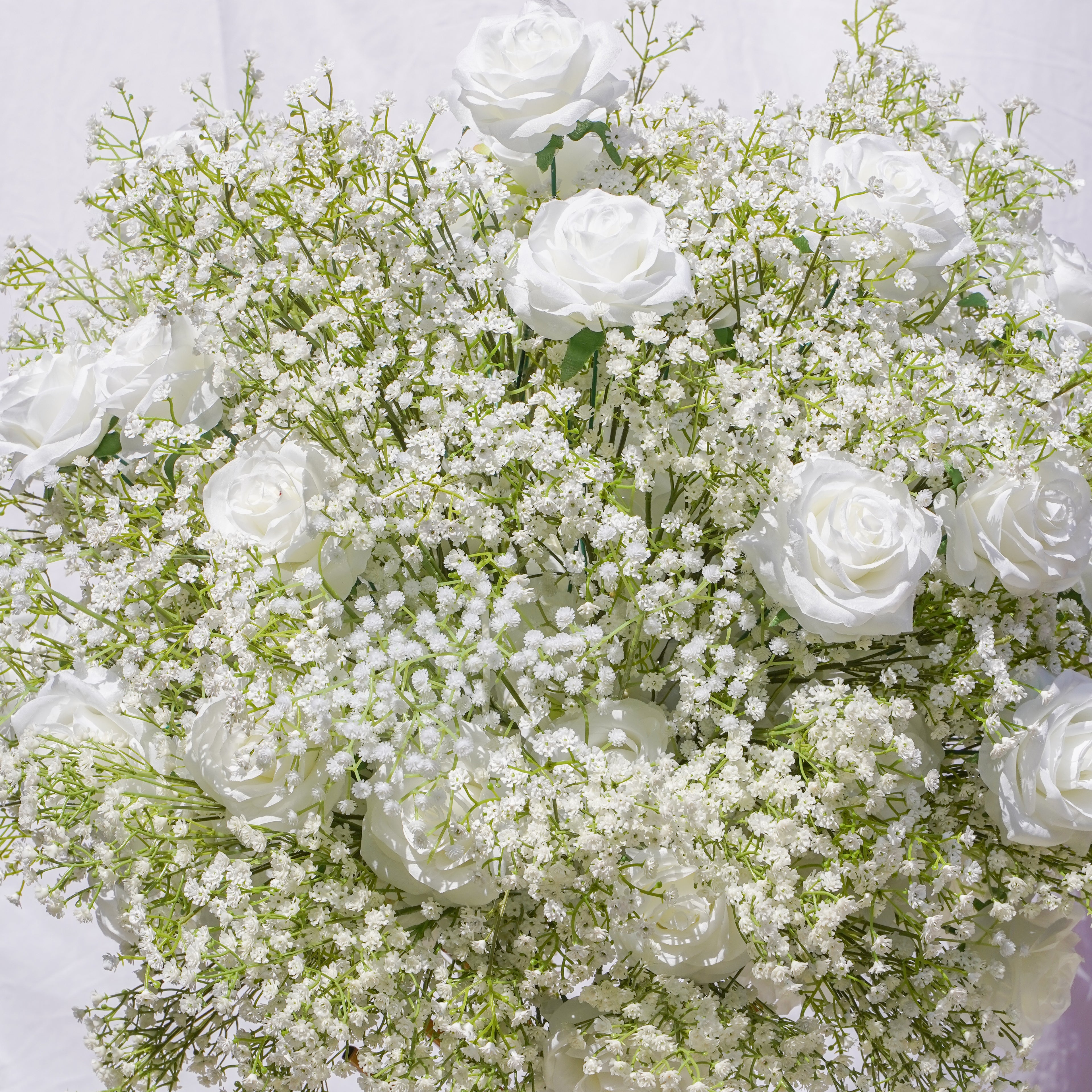 Ivory Flower Ball:Flower Centerpiece Bouquet Table Decoration Flower Ball -R061 Rose Morning