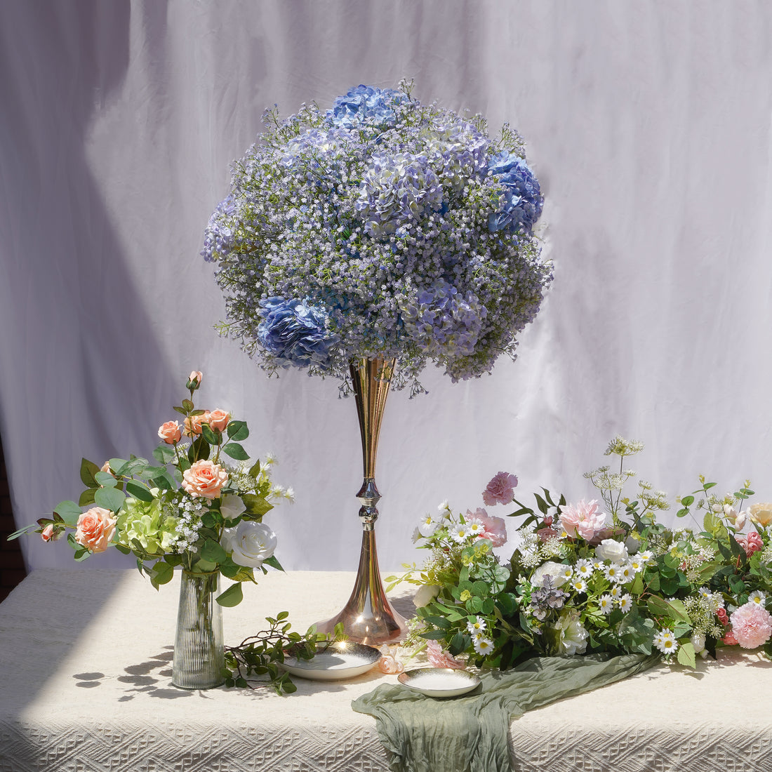 Fiona Flower Ball:2023 New Flower Centerpiece Bouquet Table Decoration Flower Ball R045 Rose Morning