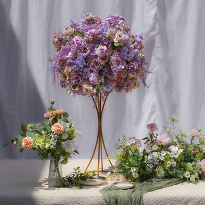 Kiki Flower Ball:2023 New Flower Centerpiece Bouquet Table Decoration Flower Ball R031 Rose Morning