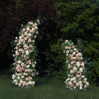 Rose Morning Skylar Flower Arch is a floral arch made of artificial flowers for weddings, parties, birthdays and other events. The flower arch is made of metal frame, easy to assemble and disassemble. Big enough for your guests to take pictures and keep. Flower arches are made of high quality material and durable. The color of the floral arch can be chosen according to your wedding theme. A floral arch is the perfect decoration for any occasion and is sure to impress your guests.
