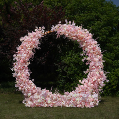 F002:2023 New Wedding Party Background Floral Arch Decoration Including Frame Rose Morning