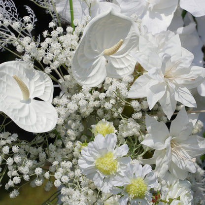 F010:2023 New Wedding Party Background Floral Arch Decoration Including Frame Rose Morning