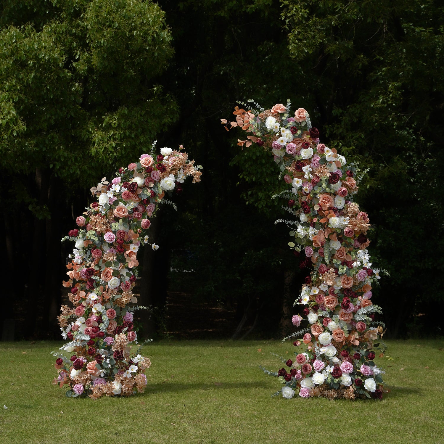 Phoenix flower arch:2023 New Wedding Party Background Floral Arch Decoration Including Frame Rose Morning