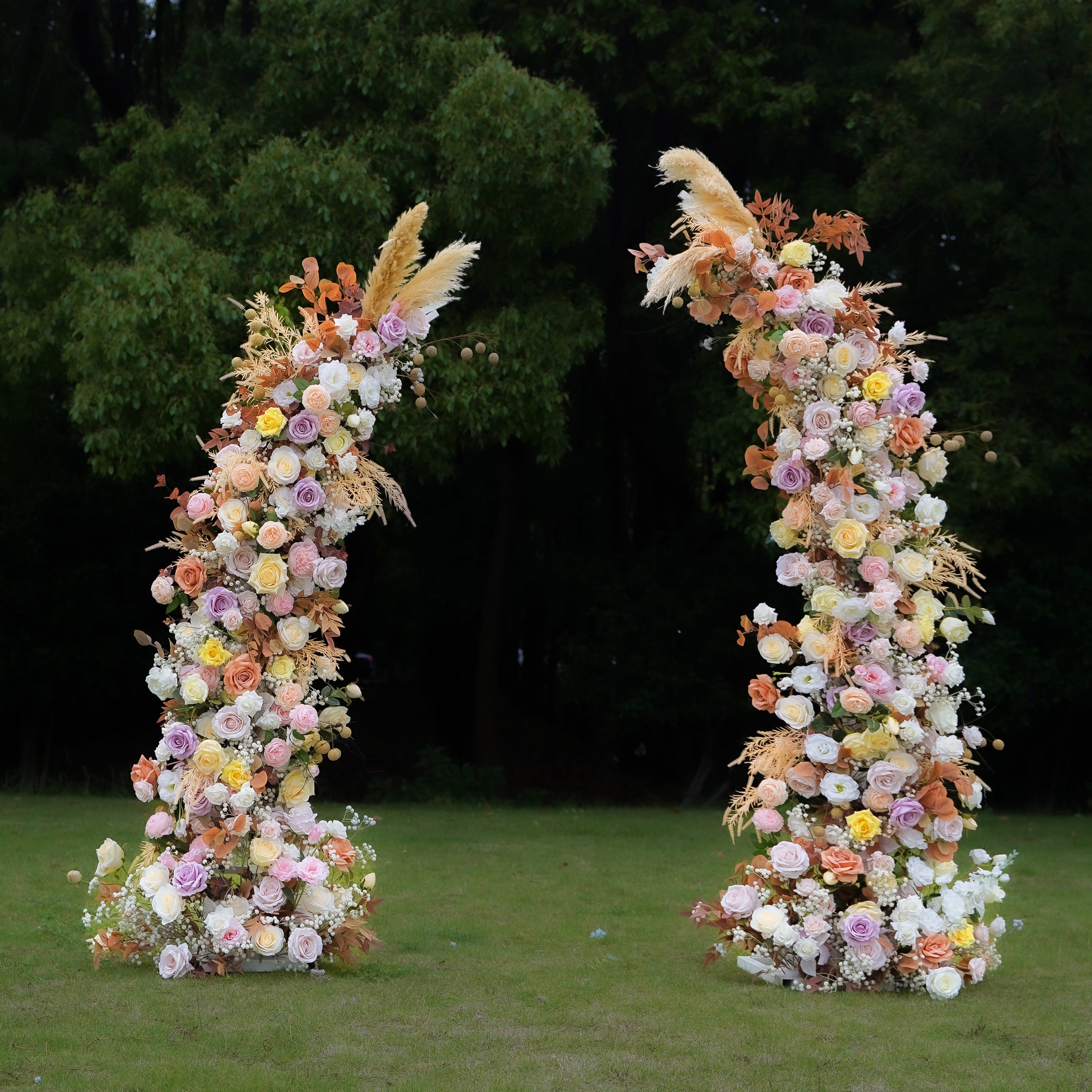 Fanny:2023 New Wedding Party Background Floral Arch Decoration Including Frame Rose Morning