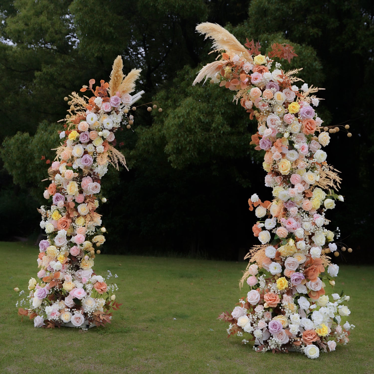 Fanny:2023 New Wedding Party Background Floral Arch Decoration Including Frame Rose Morning