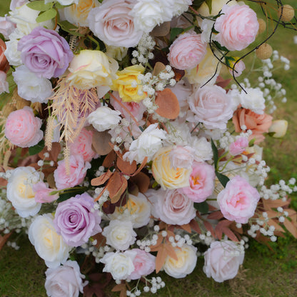Fanny:2023 New Wedding Party Background Floral Arch Decoration Including Frame Rose Morning
