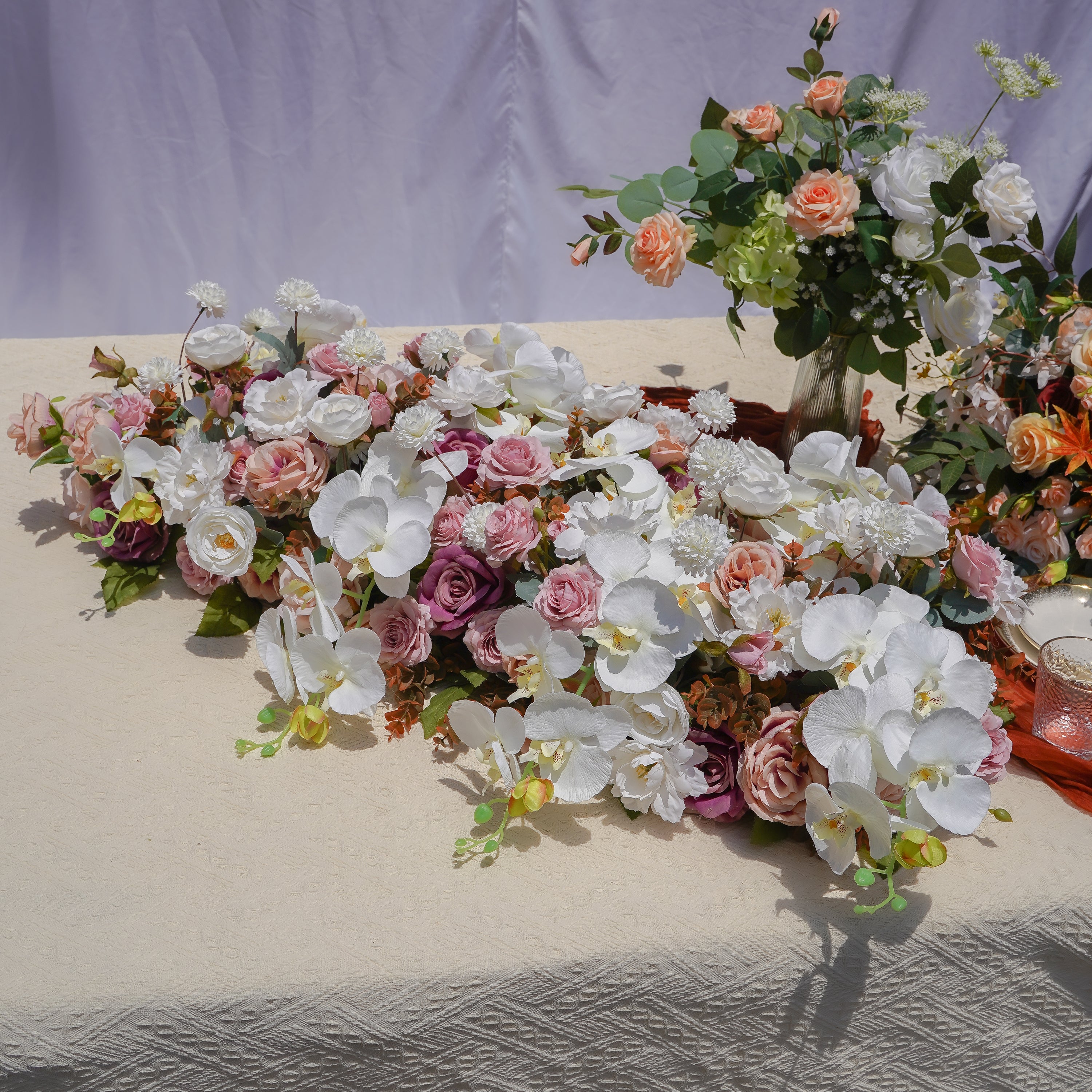 Evelyn:2023 New Wedding Party Lane Flower Row Table Decoration Rose Morning