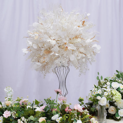Pampas Flower Ball:Flower Centerpiece Bouquet Table Decoration Flower Ball -R068 Rose Morning