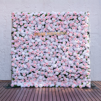 SS22：5D Unique Limited Fabric Artificial rolling up curtain flower wall （The ONLY ONE piece in the world）(Ready to ship-Only USA)