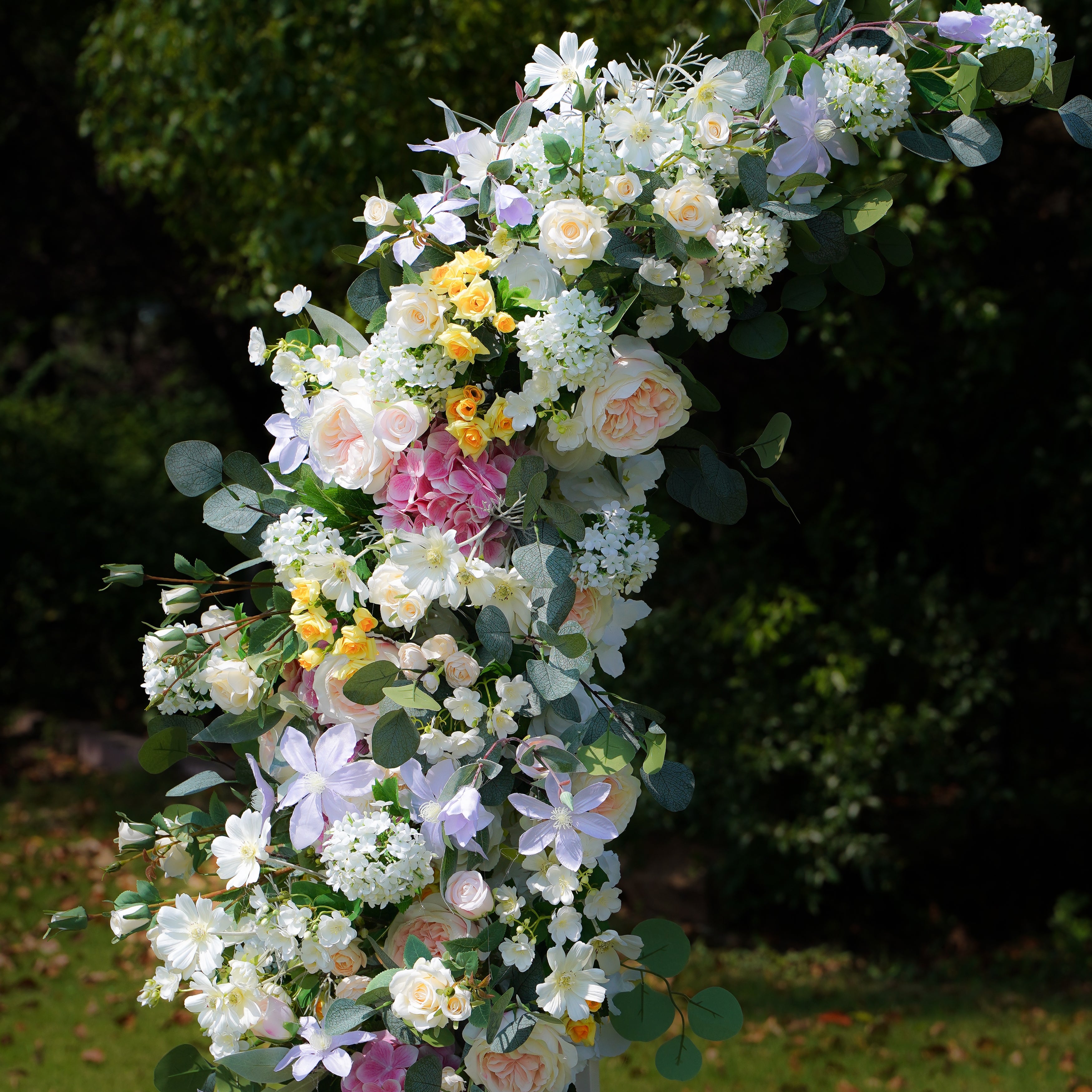 Flower Wall,Artificial Flower,Alexa Arch : 2023 New Wedding Party Background Floral Arch Decoration Including Frame -R854,Rose morning