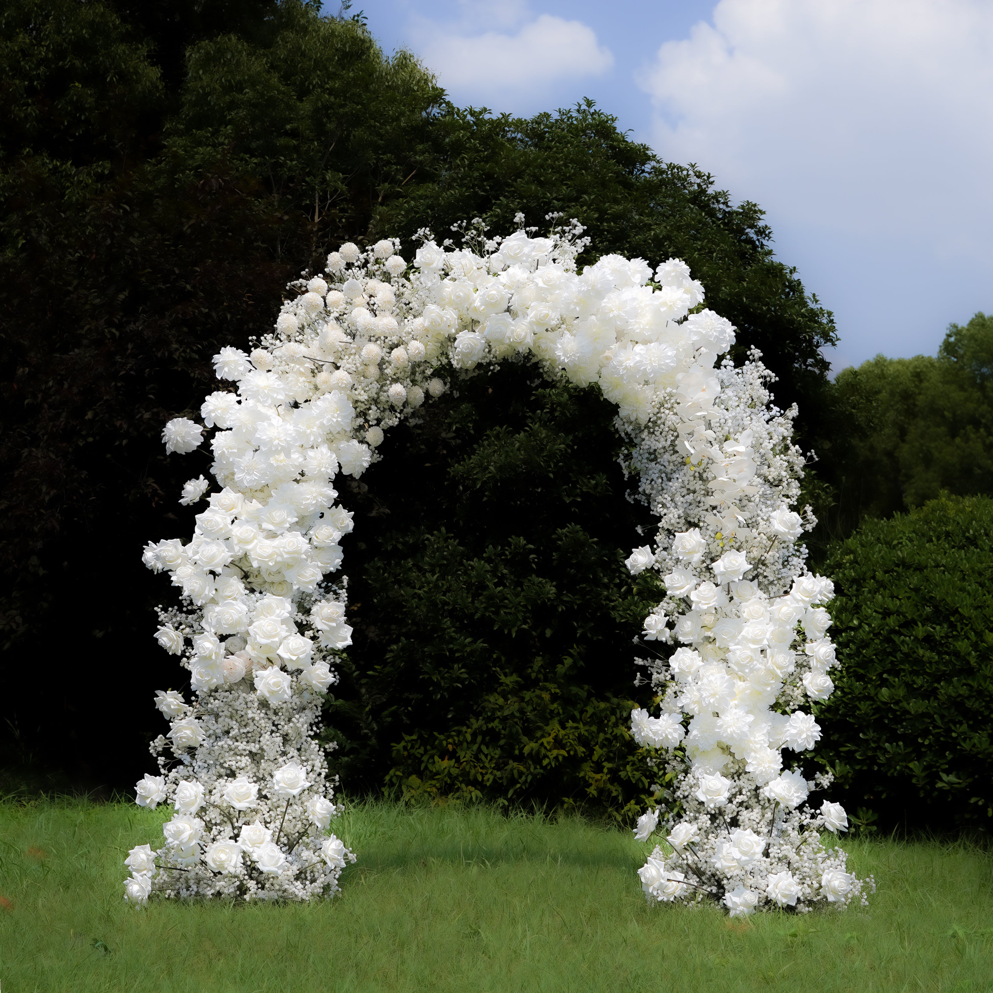 Naomi:2023 New Wedding Party Background Floral Arch Decoration Including Frame -R051 Rose Morning