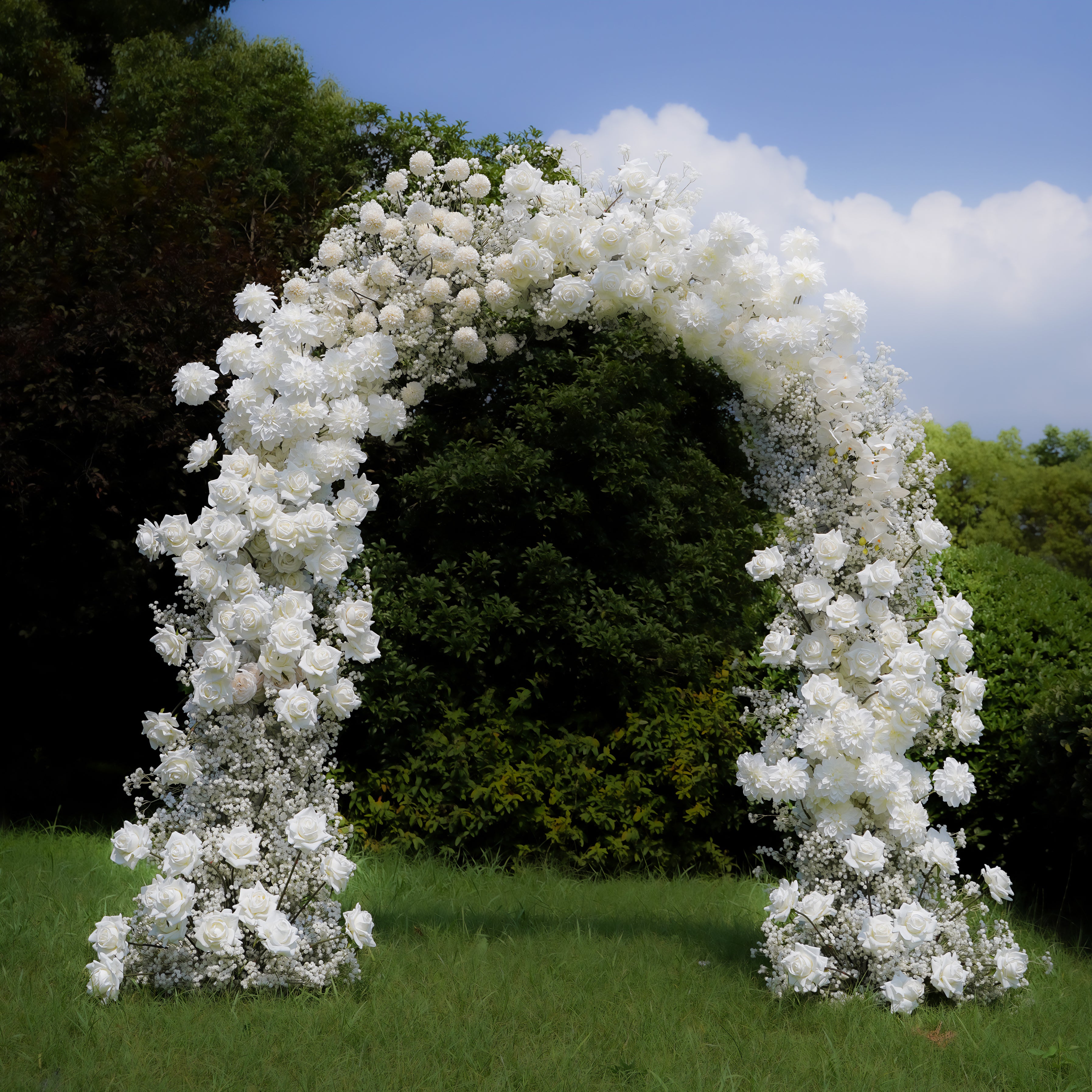 Naomi:2023 New Wedding Party Background Floral Arch Decoration Including Frame -R051 Rose Morning