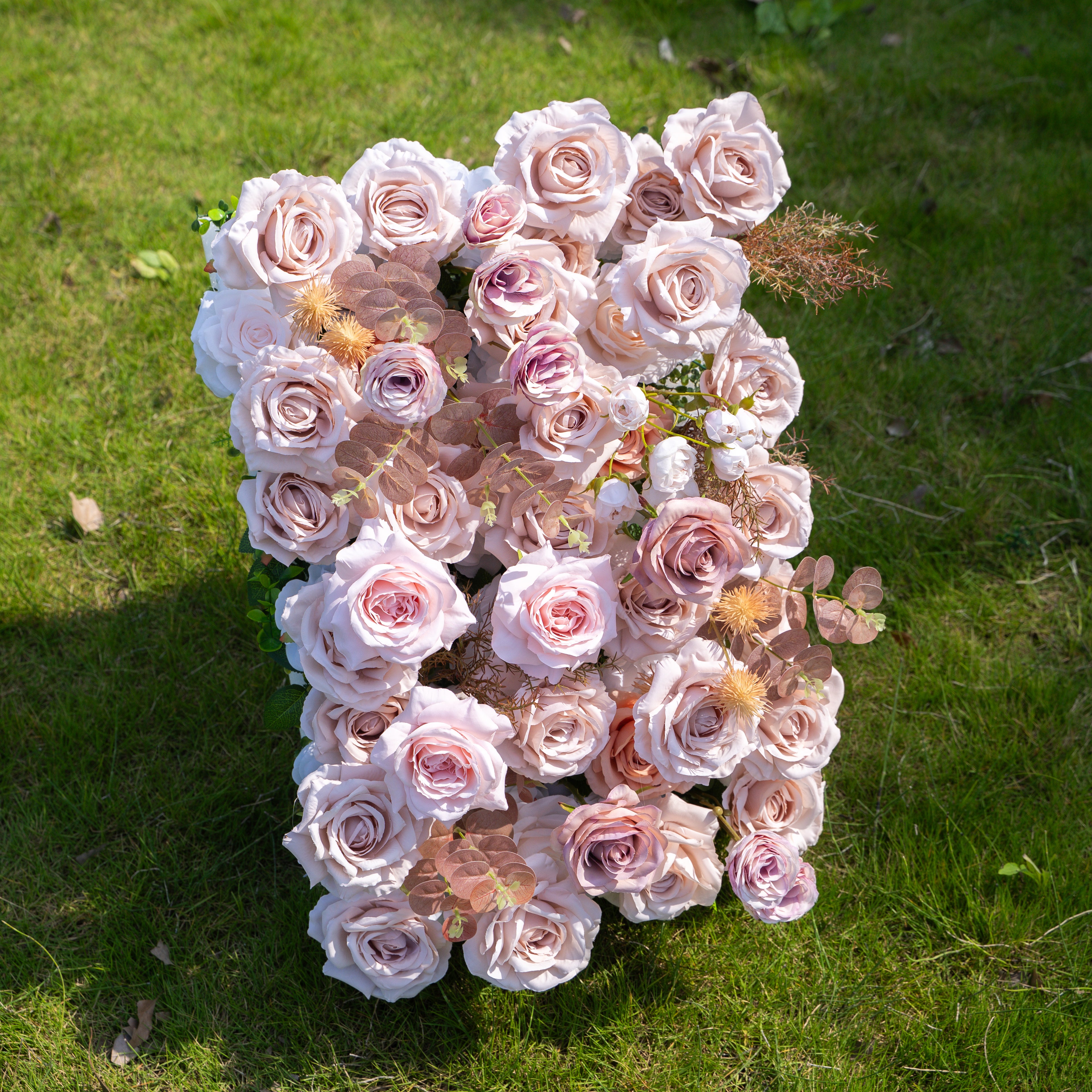 Caffe：5D Fabric Artificial rolling up curtain flower wall