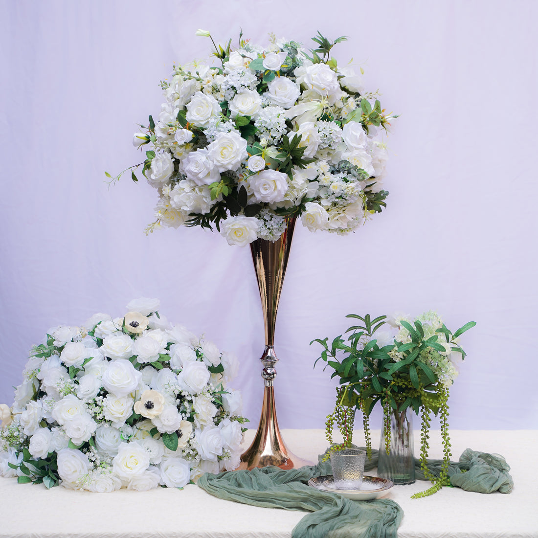 Sleet Flower Ball:Flower Centerpiece Bouquet Table Decoration Flower Ball -R245 Rose Morning