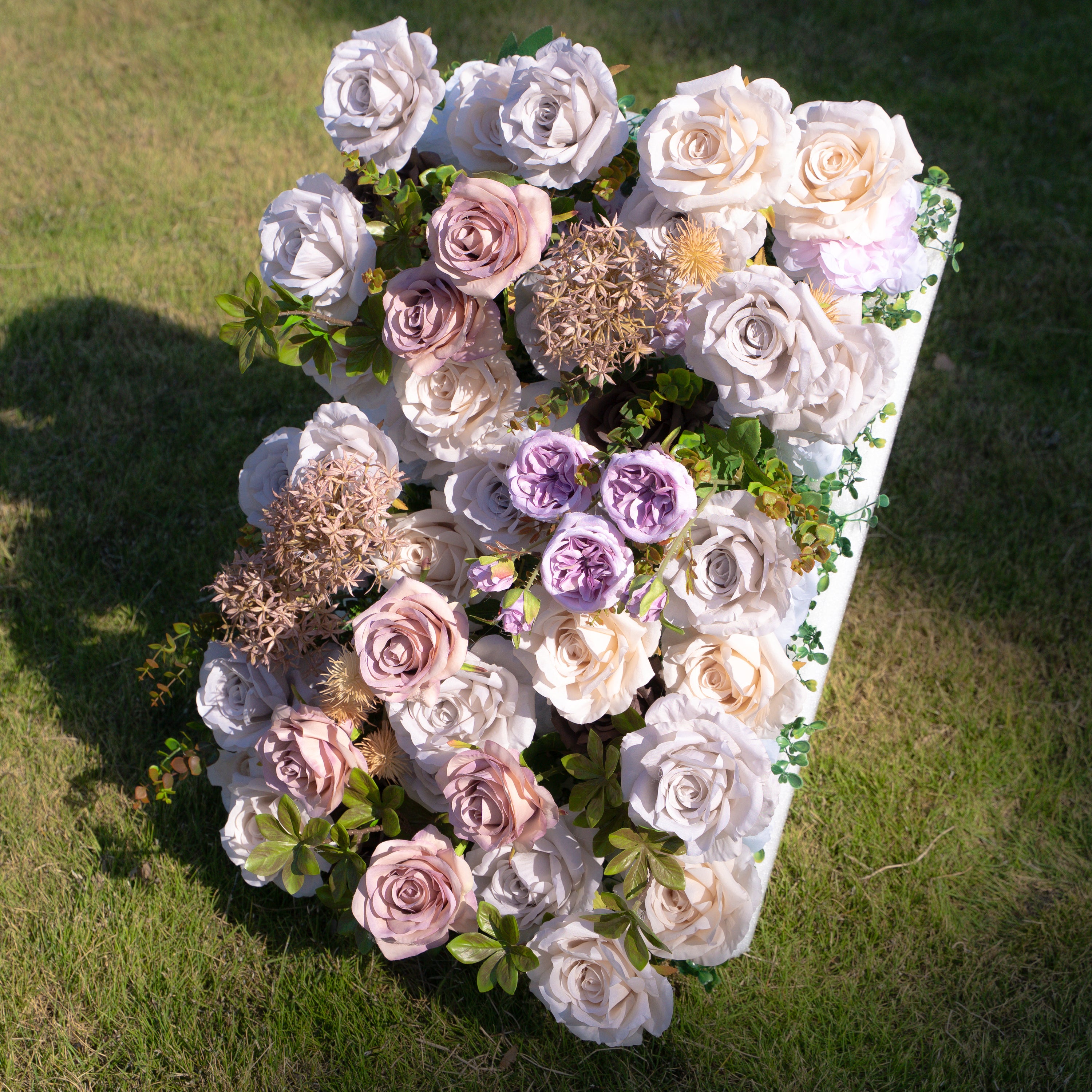 Amar：5D Fabric Artificial rolling up curtain flower wall
