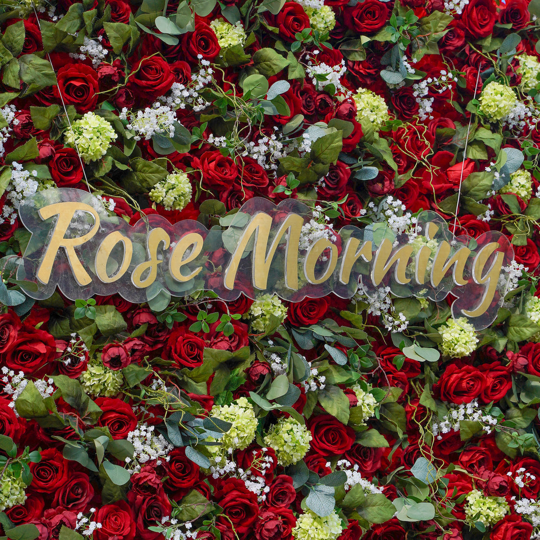 Lora: 3D Fabric Artificial Flower Wall Rolling Up Curtain Flower Wall R785 - 8ft*8ft Rose Morning