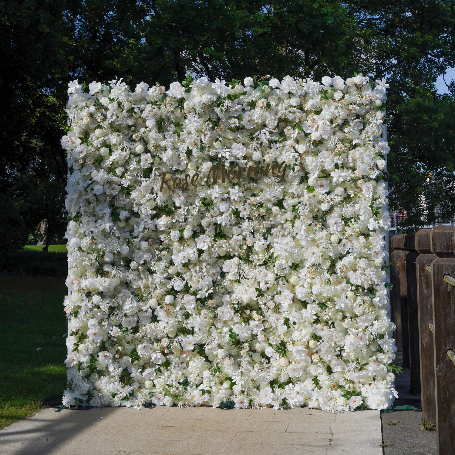 Rachel:  3D Fabric Artificial Flower Wall Rolling Up Curtain Flower Wall 8ft*8ft -R791 Rose Morning