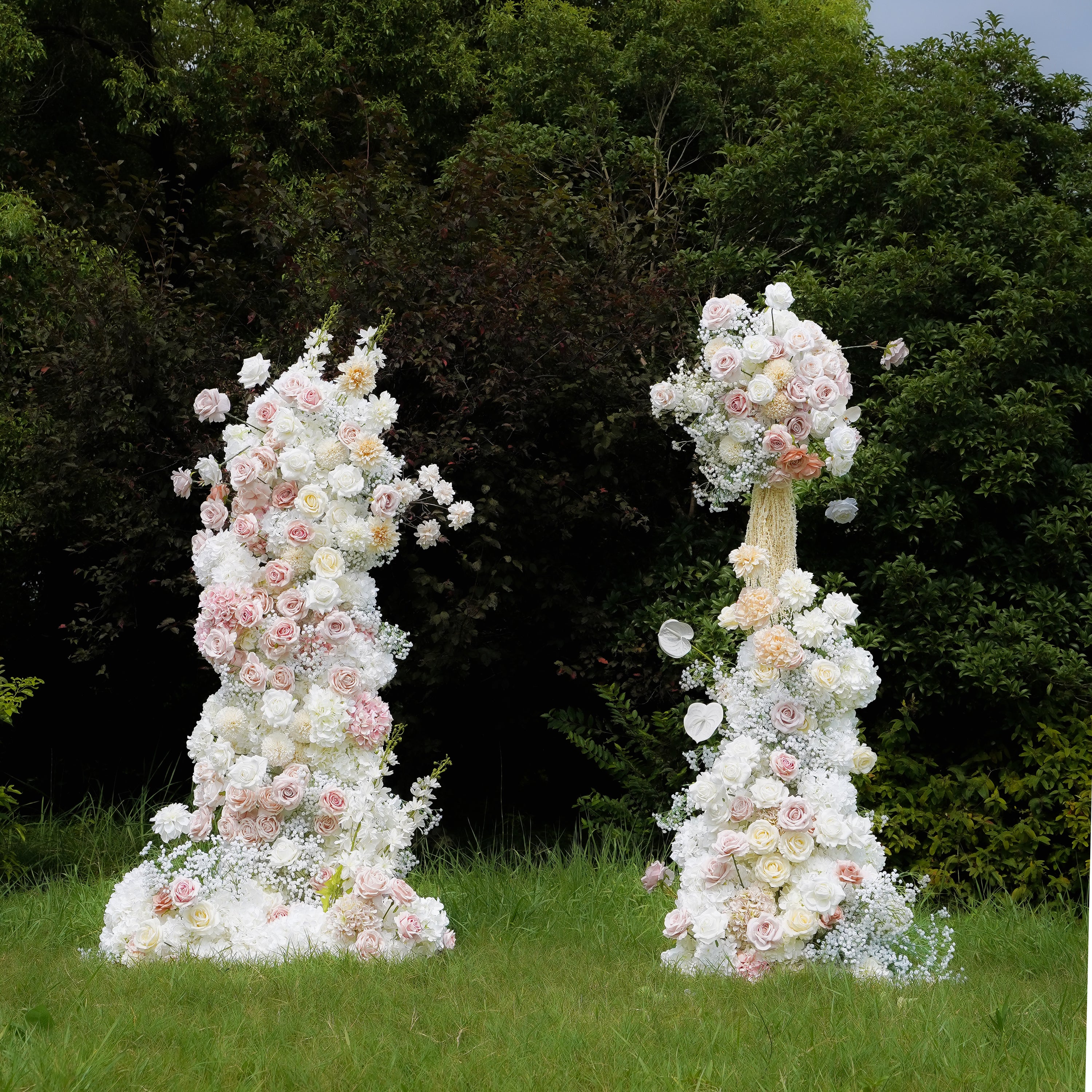 Bess ：2023 New Wedding Party Background Floral Arch Decoration include Framet--R848 Rose Morning