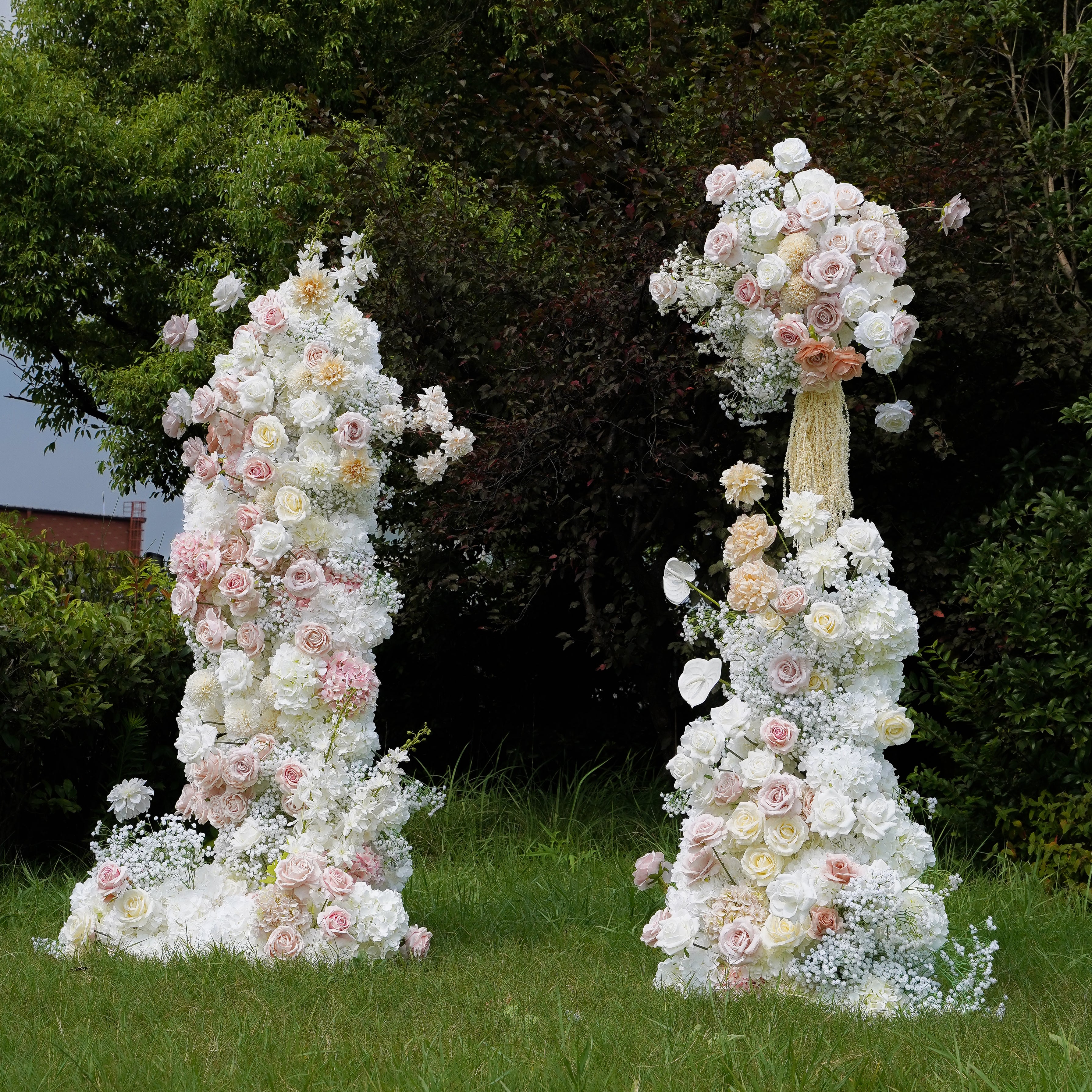 Bess ：2023 New Wedding Party Background Floral Arch Decoration include Framet--R848 Rose Morning